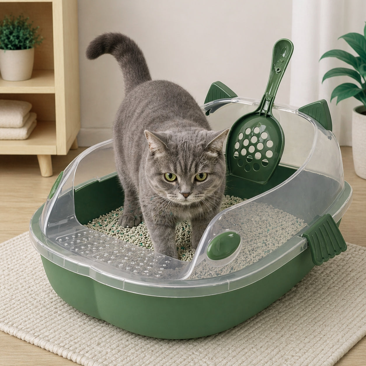 Arenero + Pala Armaty Premium Para Gatos