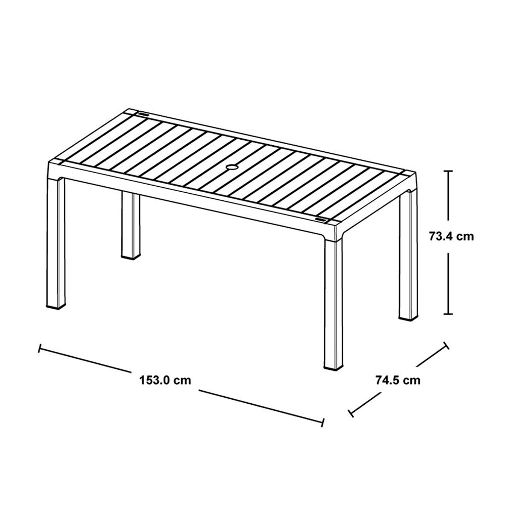 Mesa Barú Rectangular Familiar Rimax