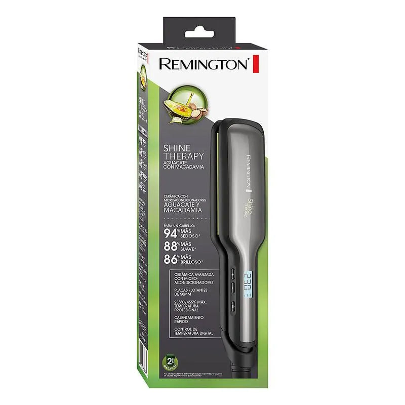 Plancha Alisadora Remington Shine Therapy Aguacate Macadamia S9980