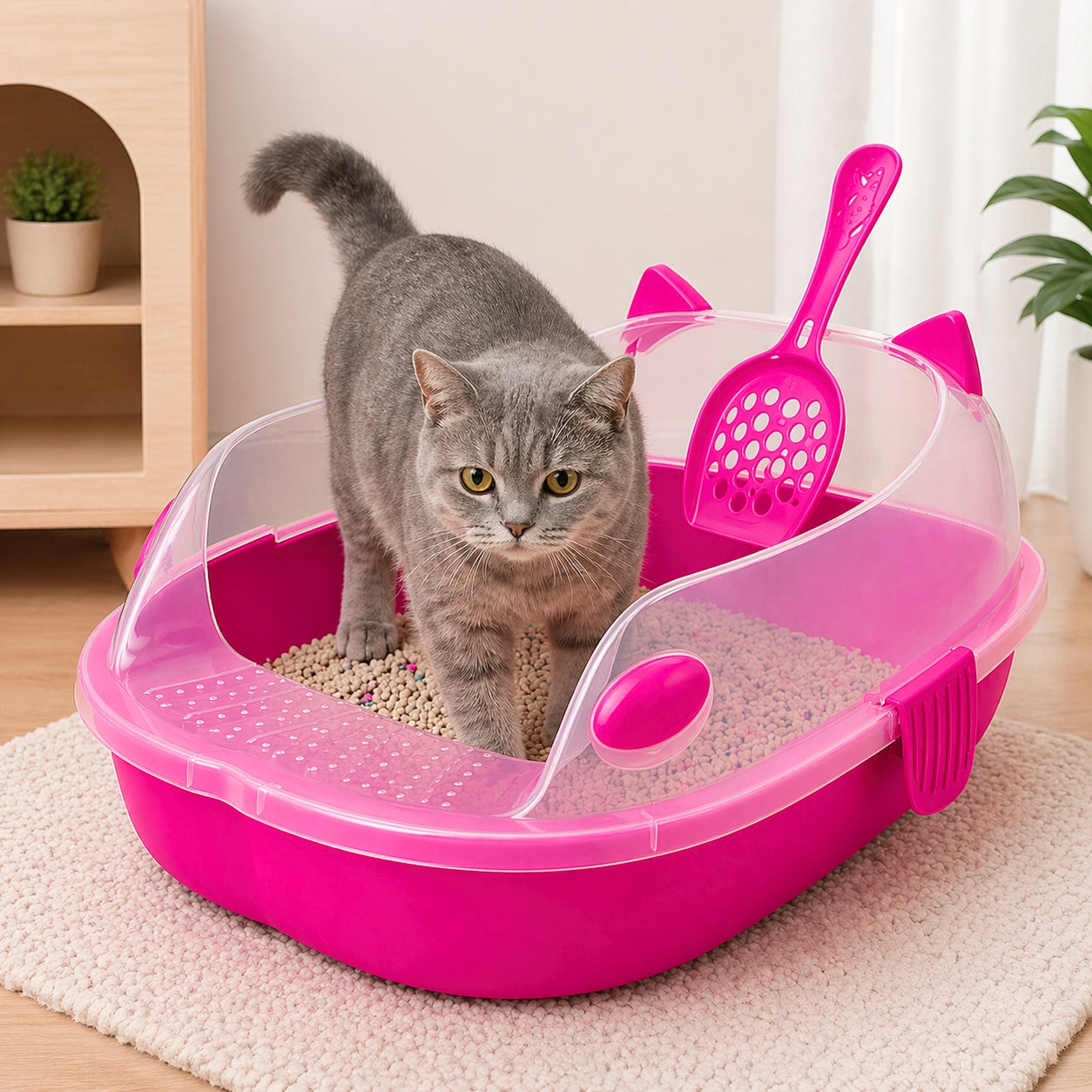 Arenero + Pala Armaty Premium Para Gatos