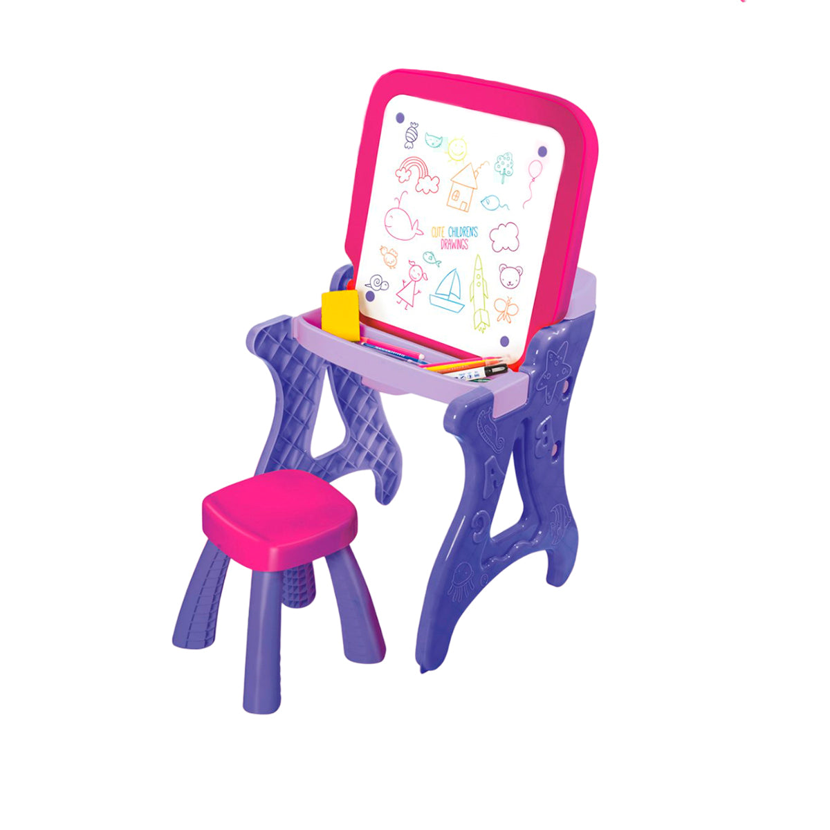 Escritorio Tablero 2 en 1 Pizarra con Silla Infantil Niña Armaty 10109104127