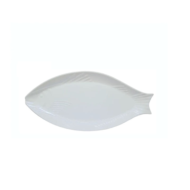 Plato Sabana Pescado Ovalado Blanco P1059BL