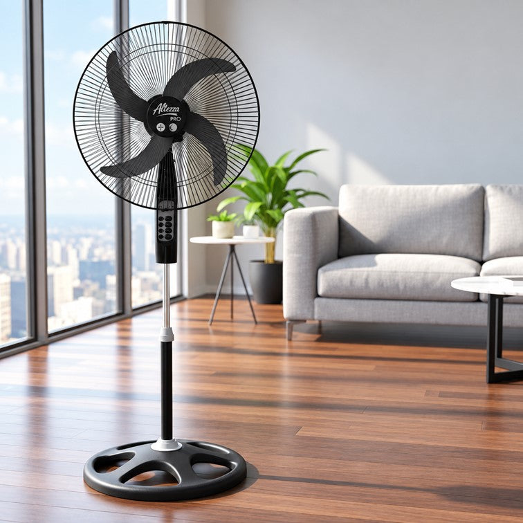 Ventilador Altezza Pro Motor a Balineras 2-1 Malla Metalica ASF-MM1877B
