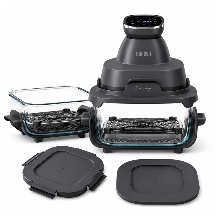 Freidora de Aire Digital BRAVVA HAUS Crunchy Doble Taza