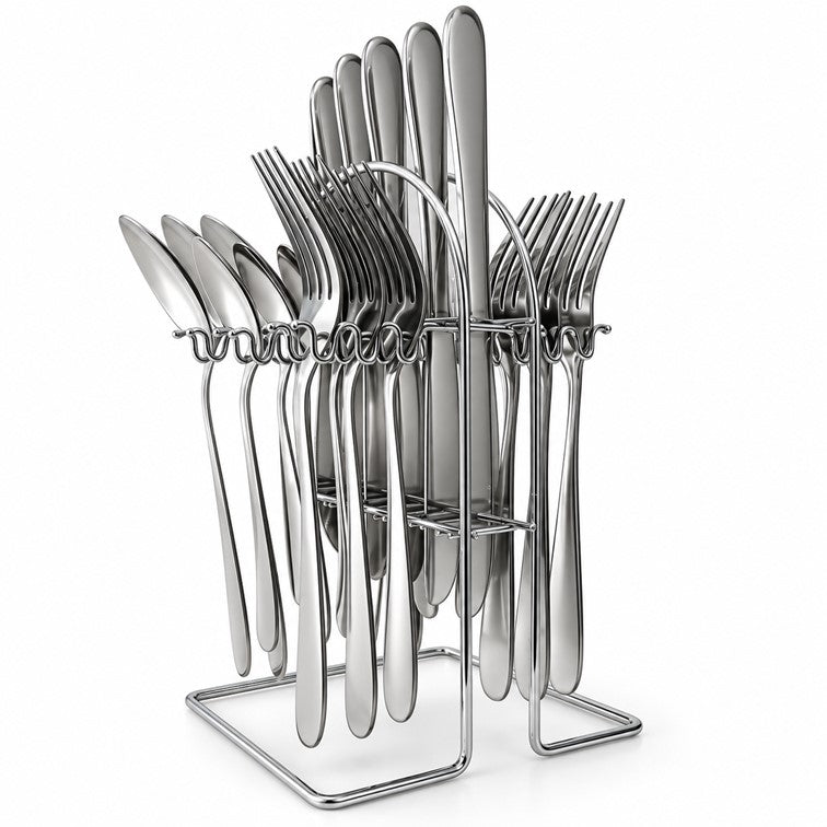 Juego de Cubiertos Tokio Alana Life Con Soporte de 24 Piezas LF2091