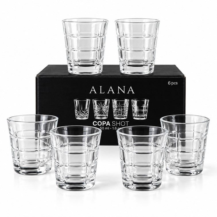 Set X6 Und de Copas Shot Alana Life de 50 Ml CAP040121