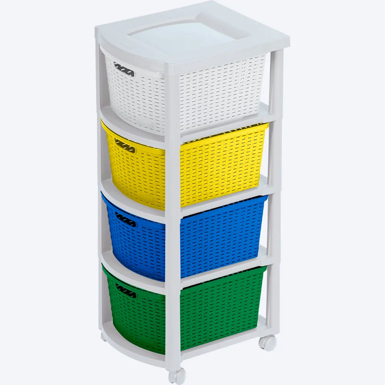 Cajonero Apariencia Rattan Rimax 4 Gavetas Aventure Niño 14006