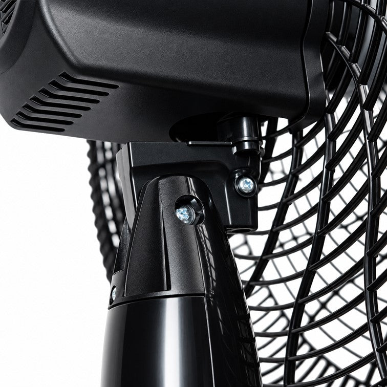 Ventilador Altezza Basic de Pedestal Motor Bujes Malla Plástica Negro ASF-BB18B