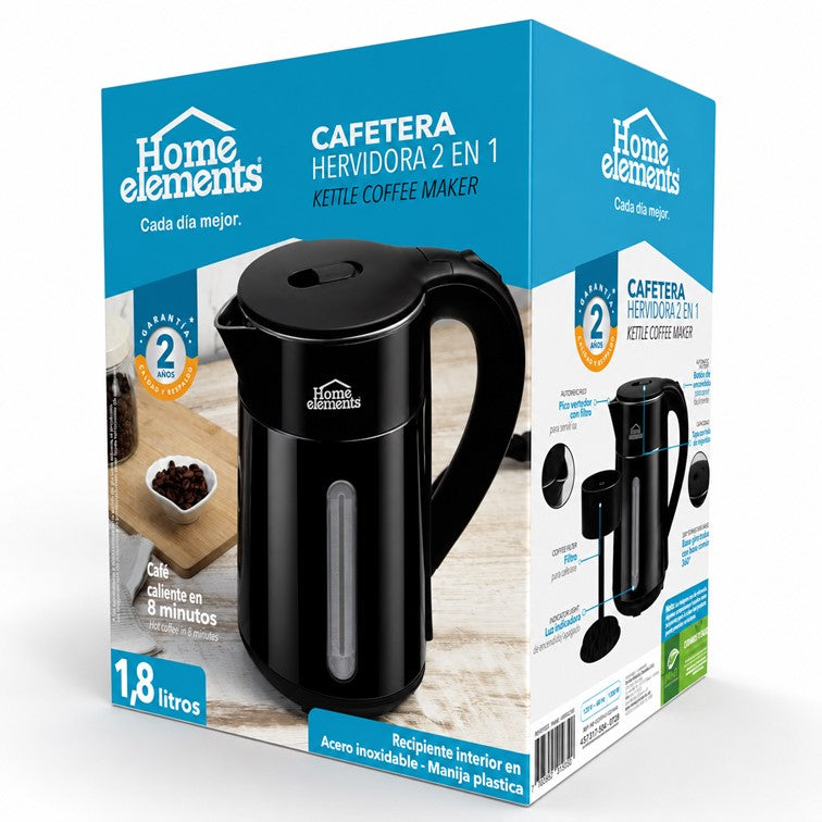 Jarra Hervidora Home Elements 2 en 1 de 1.8 Litros HEEK8103G