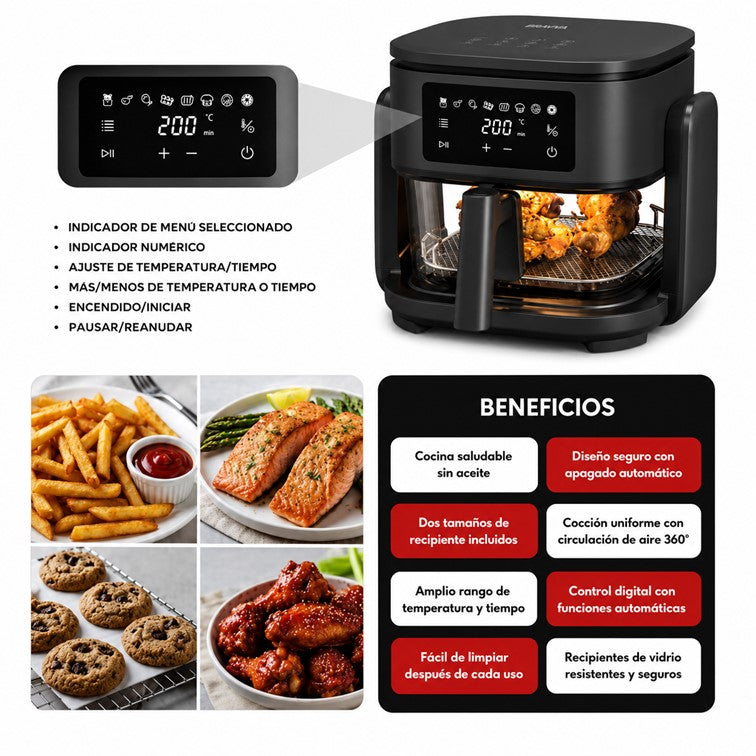 Freidora de Aire Digital BRAVVA HAUS Maxi 5 Litros
