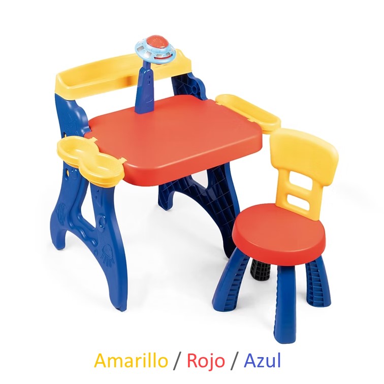 Escritorio Mesa Proyector con Silla Infantil Niño Armaty