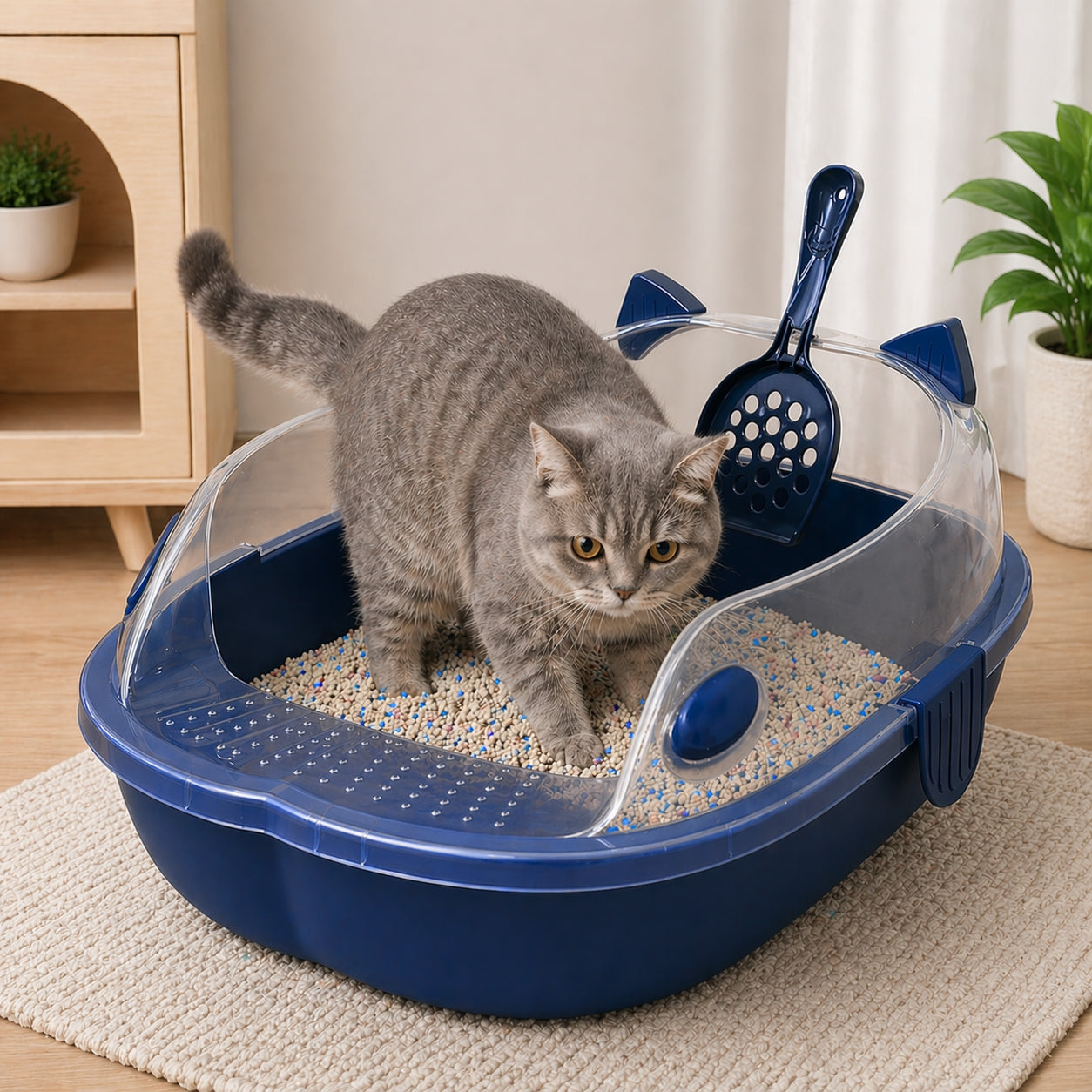 Arenero + Pala Armaty Premium Para Gatos