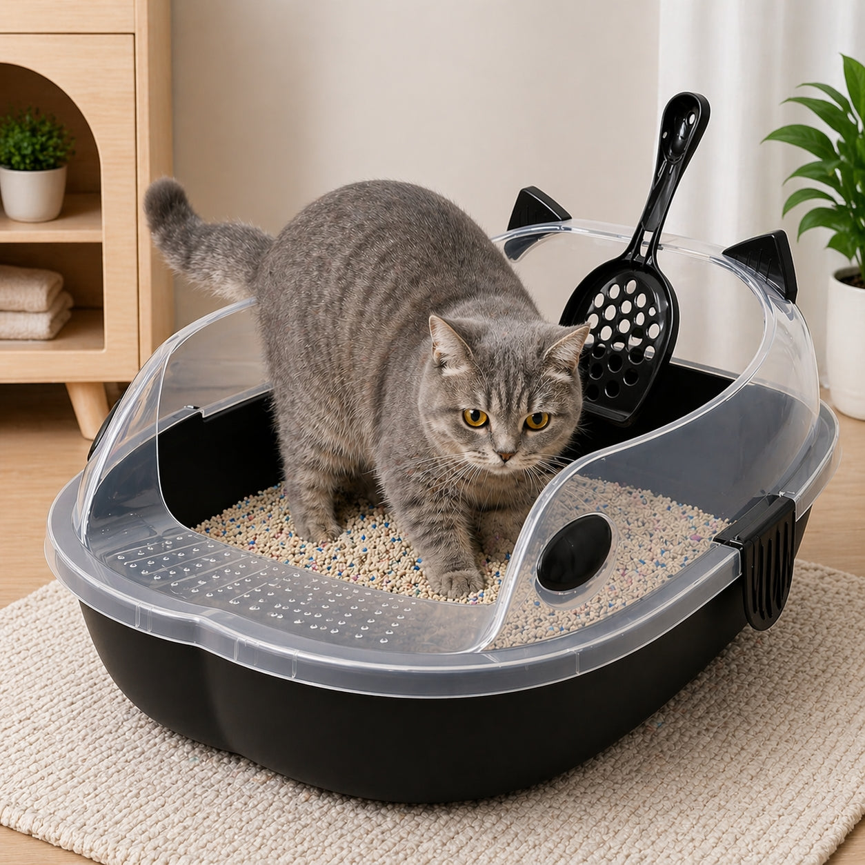 Arenero + Pala Armaty Premium Para Gatos
