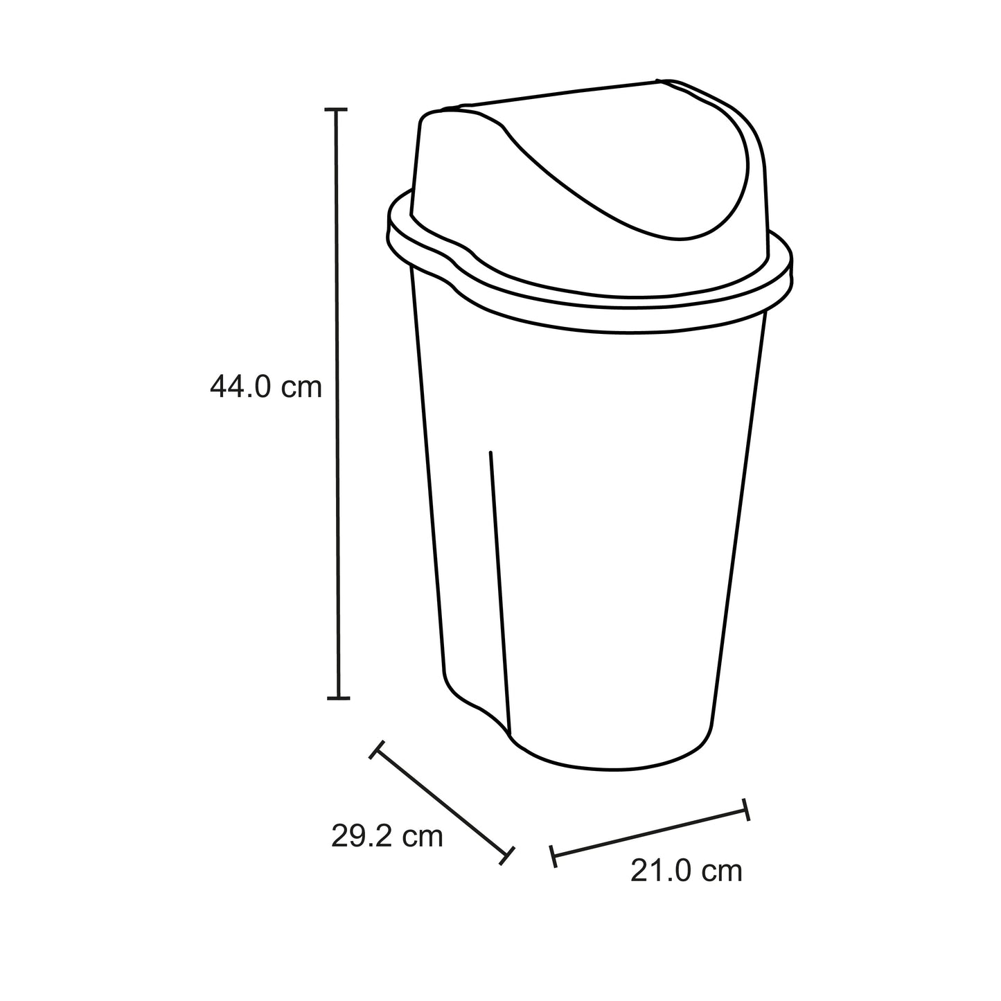 Papelera Style Tapa Vaiven 10 litros Rimax