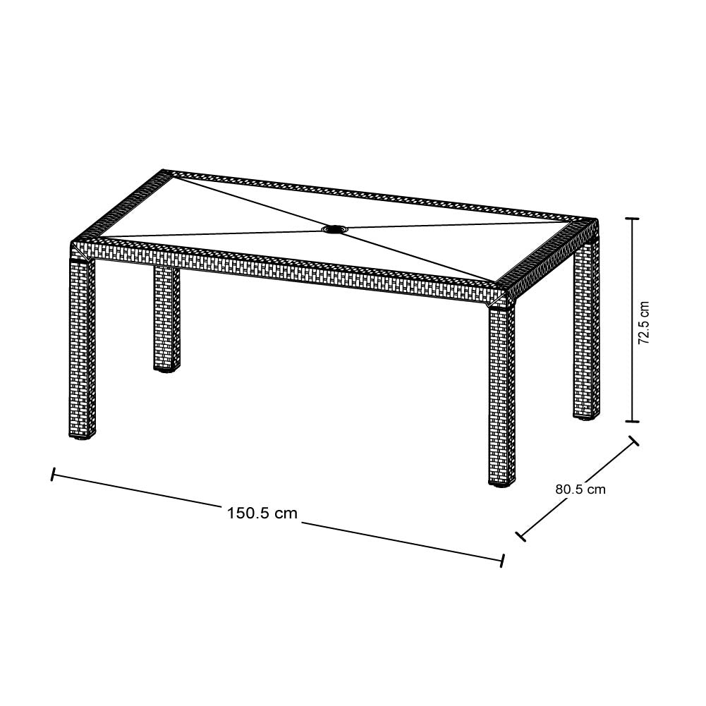 Mesa Eterna 6 Puestos Rimax 8815