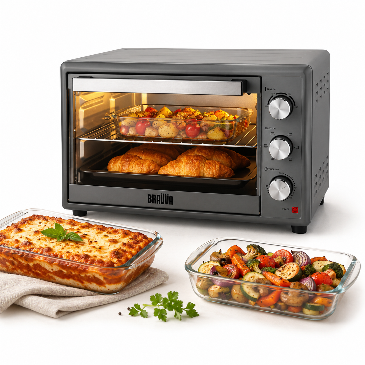 Combo Bravva Horno Rotisserie + 2 Refractarias