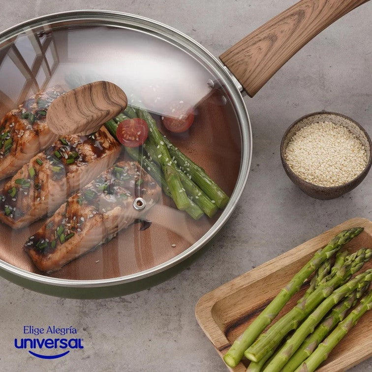 Sartén Universal Cuarzo + Tapa de Vidrio de 20 Cm L49061