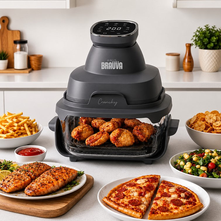 Freidora de Aire Digital BRAVVA HAUS Crunchy Doble Taza