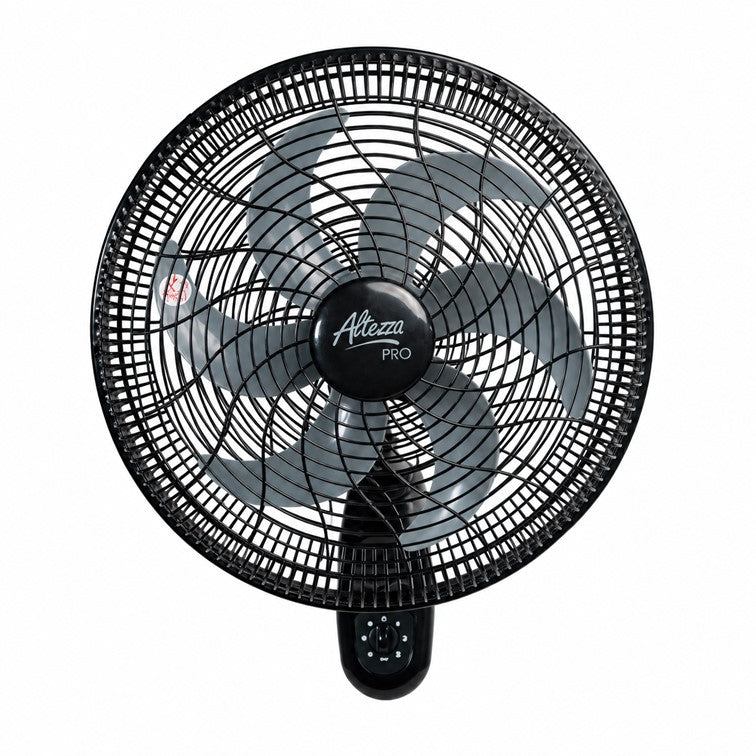 Ventilador Altezza Pro Pared Malla Plástica Motor a Balinera - 6 Aspas AWF-PG1877BL