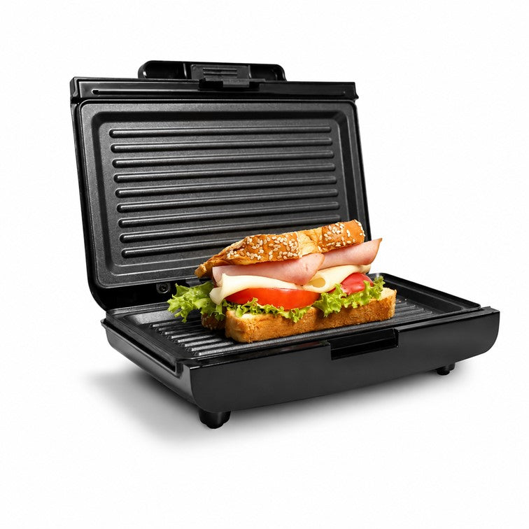 Sanduchera Dos Puestos Home Elements Platos Grill Negro HESMG155N
