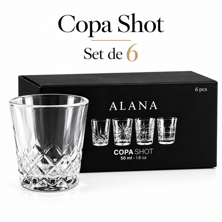 Set X6 Und de Copas Shot Alana Life de 50 Ml CAP026679