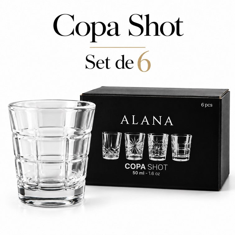 Set X6 Und de Copas Shot Alana Life de 50 Ml CAP040121