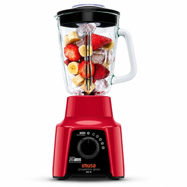 Licuadora Imusa Powermix Glass de 5 Velocidades Vaso Vidrio 5861032008