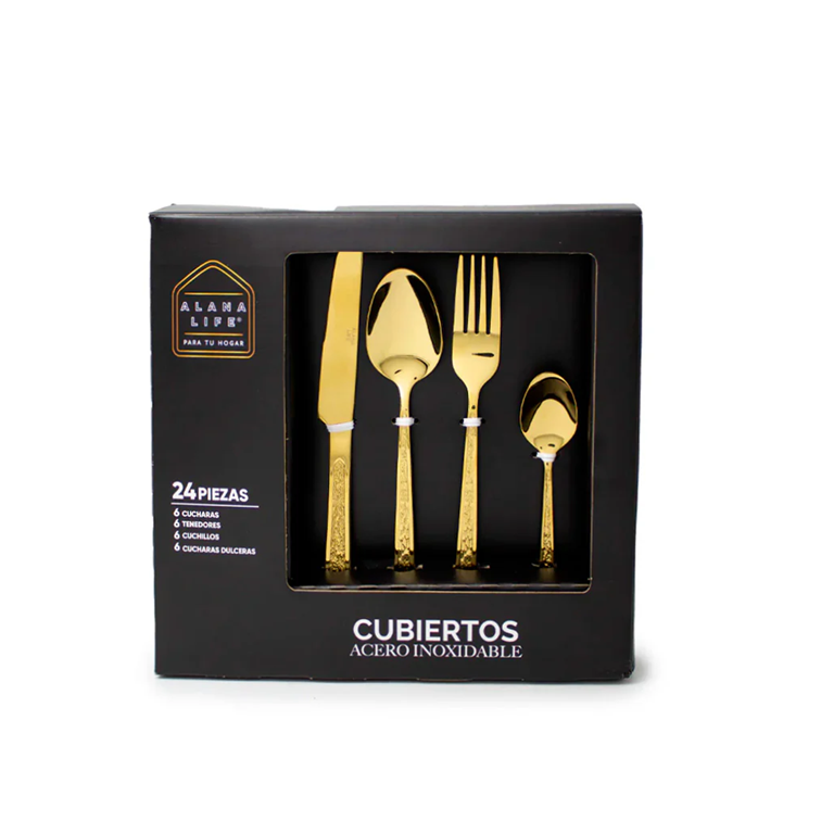 Set de Cubiertos Santiago x 24 Piezas Alana Life LF0414