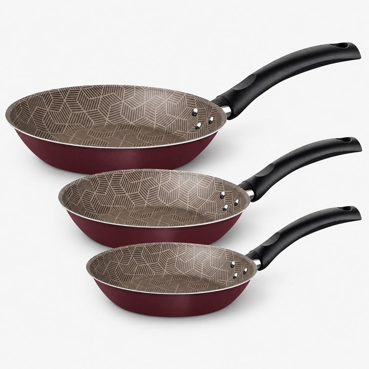Combo de Cocina Tramontina - Sartenes X3 Und Turim + Cuchillos X5 Und Taco Madera