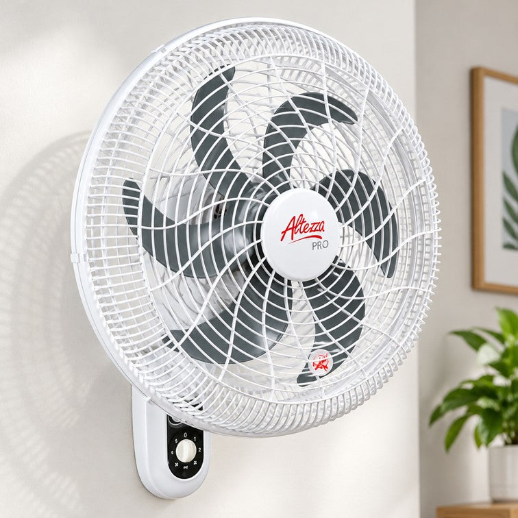 Ventilador Altezza Pro Pared Malla Metálica Motor a Balinera - 6 Aspas AWF-18 PRO