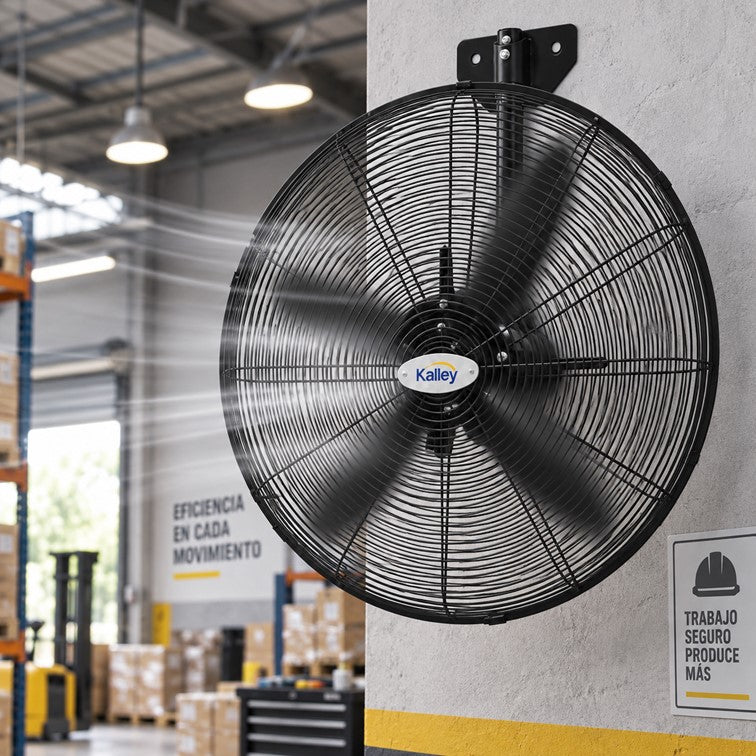 Ventilador Industrial de Pared Kalley de 26" Negro K-VAP26W