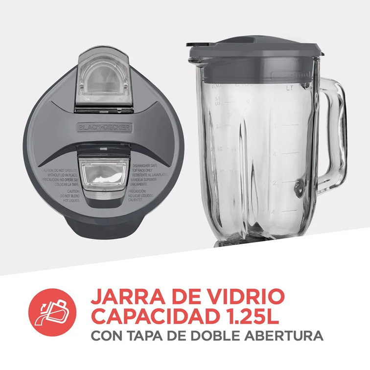Licuadora de 10 Velocidades Durapro Black+Decker Negra BLBD210GB