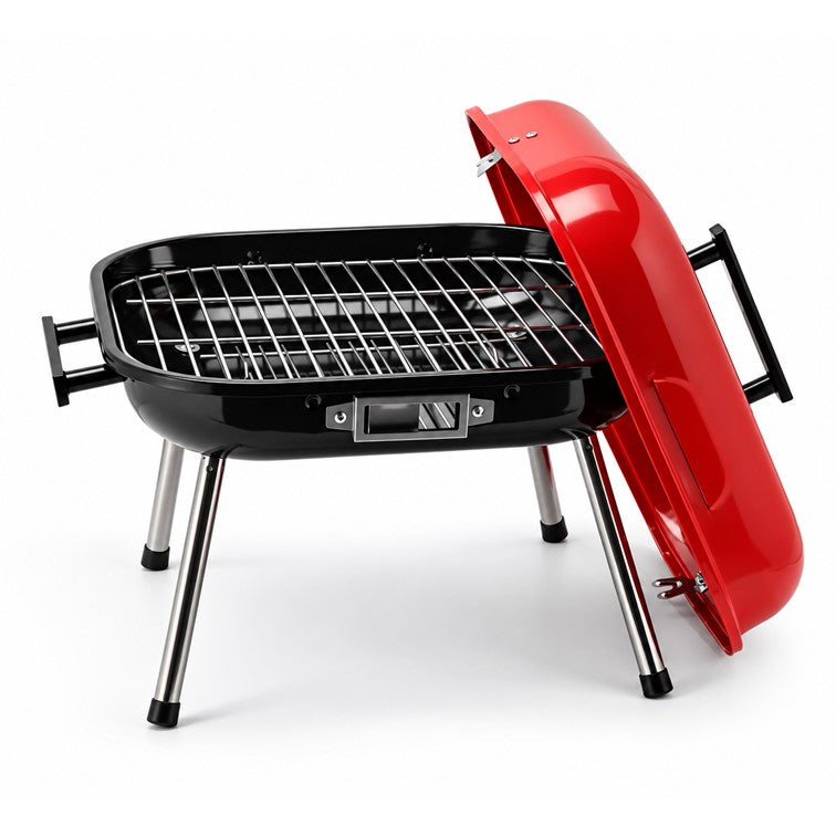Asador a Carbon de Mesa BBQ Home Elements Rojo HEBBQ9014R