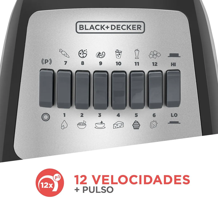 Licuadora de 10 Velocidades Durapro Black+Decker Negra BLBD210GB