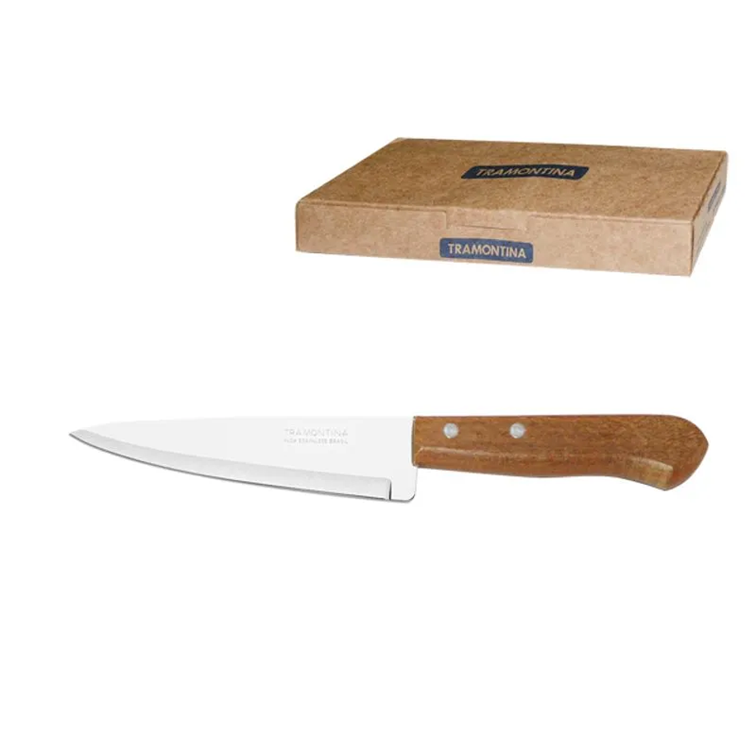 Cuchillo Tramontina de 9 " Cacha de Madera 22902/009