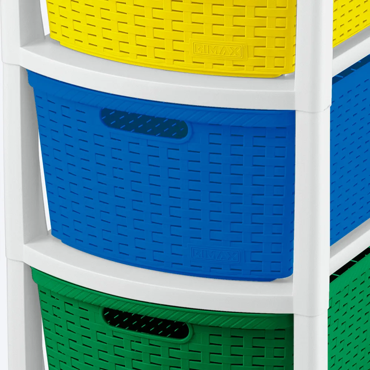 Cajonero Apariencia Rattan Rimax 3 Gavetas Aventure Niño 14004