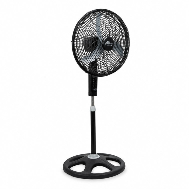 Ventilador Altezza Basic de Pedestal Motor Bujes Malla Plástica Negro ASF-BB18B