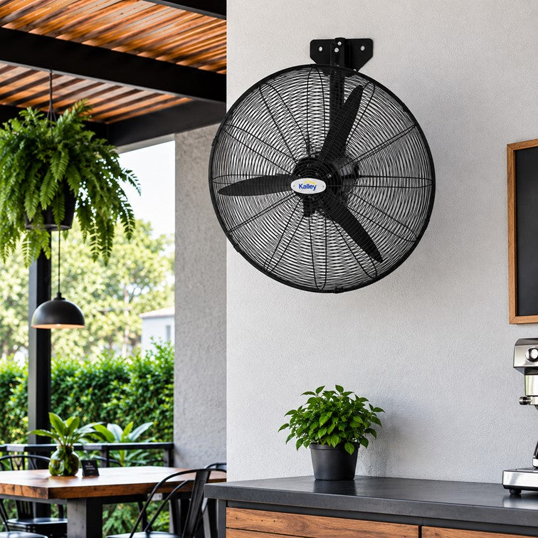 Ventilador Industrial de Pared Kalley de 26" Negro K-VAP26W