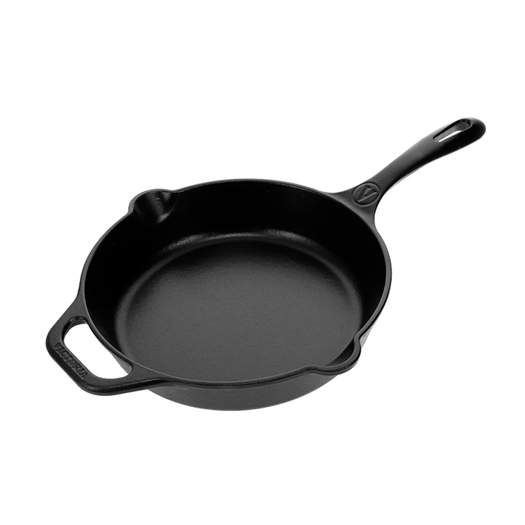 Combo Sartén de Hierro Fundido Con Tapa de Vidrio Victoria de 25 Cm