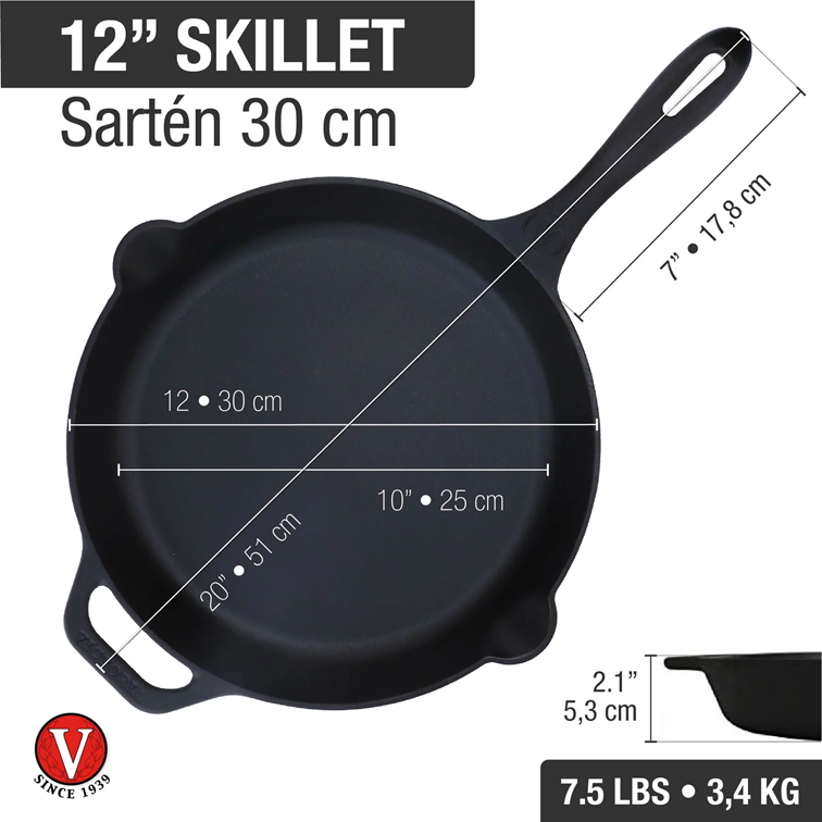 Sarten de Hierro Fundido Victoria 30 Cm 33644