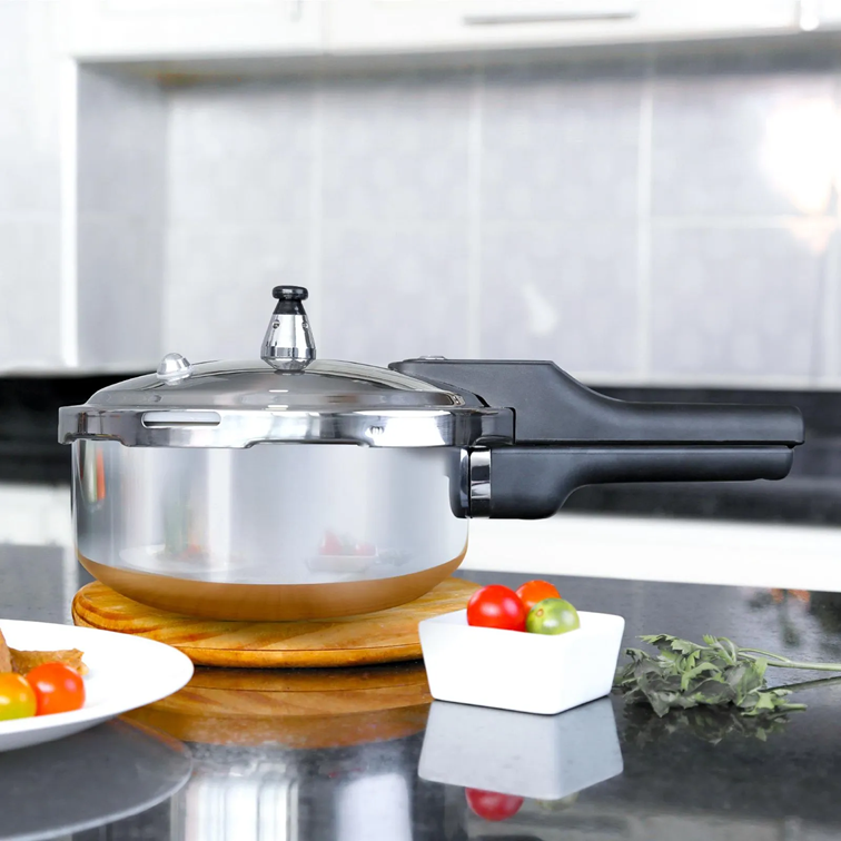 Olla a Presión Home Elements de 2 Litros Con Tapa en Acero Inoxidable HEPC2LLSS