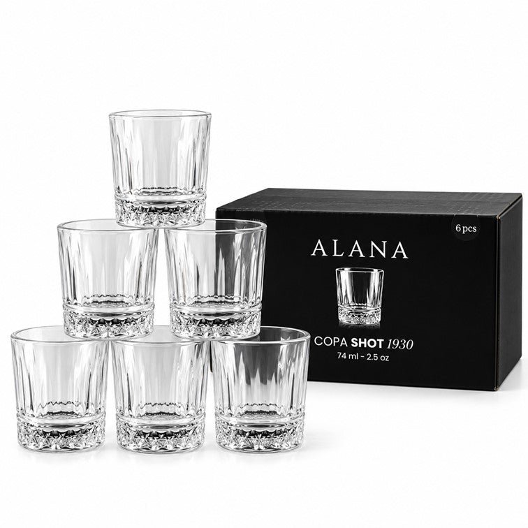 Set X6 Und de Copas Shot 1930 Alana Life de 74 Ml CAP040122