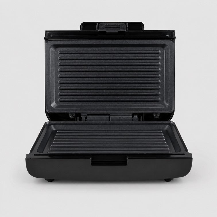 Sanduchera Dos Puestos Home Elements Platos Grill Negro HESMG155N
