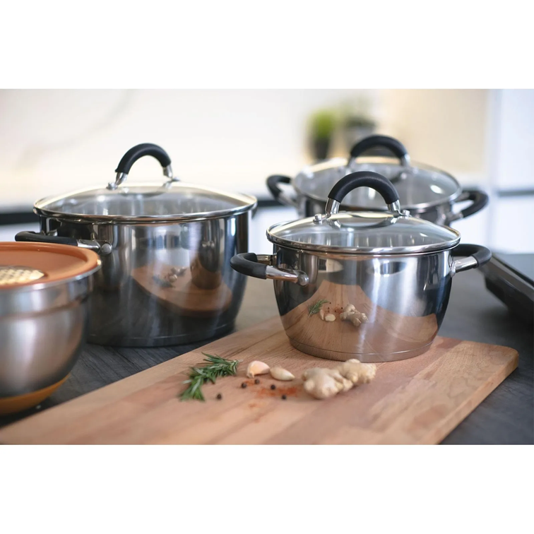 Batería Home Elements de 6 Piezas En acero Inoxidable HESO-5028SS