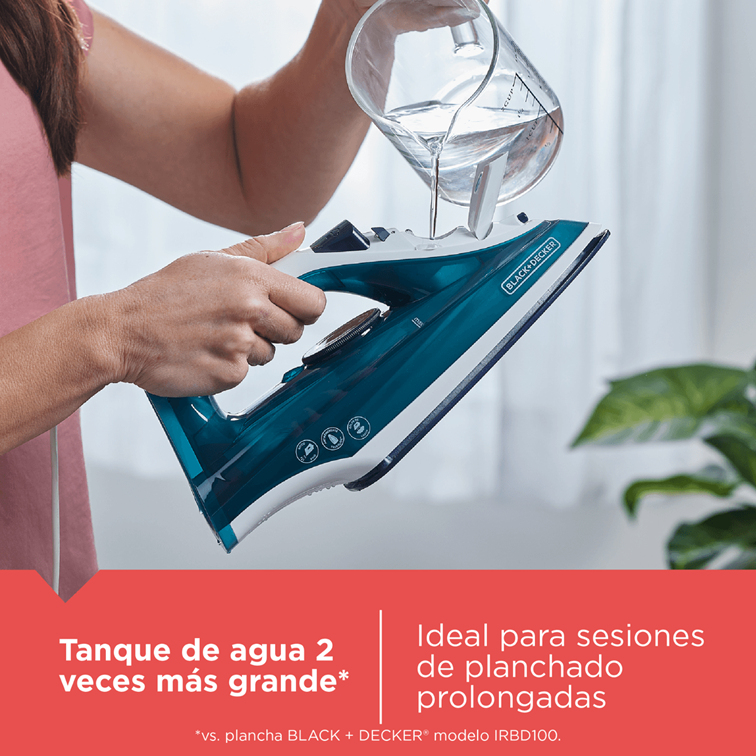 Plancha de Ropa a Vapor TrueGlide Azul Cerámica Black+Decker IRBD365