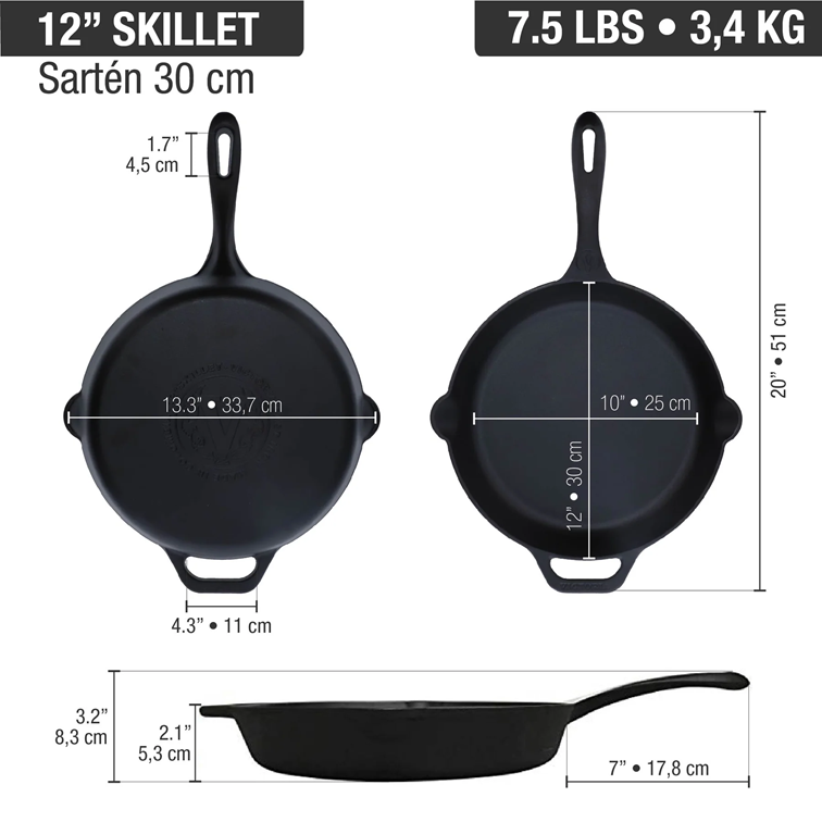 Sarten de Hierro Fundido Victoria 30 Cm 33644