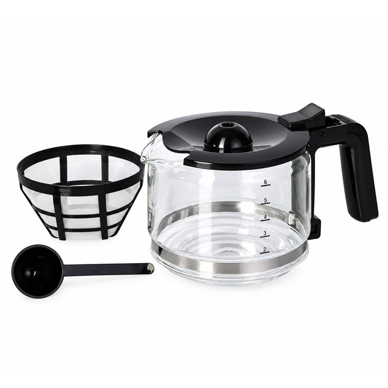 Cafetera Home Elements de 6 Tazas en Acero Inoxidable HECM-9420SS