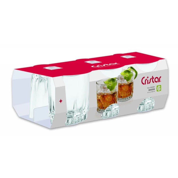 Set X6 Unidades de Vasos Prima Rocks Cristar 0269AL