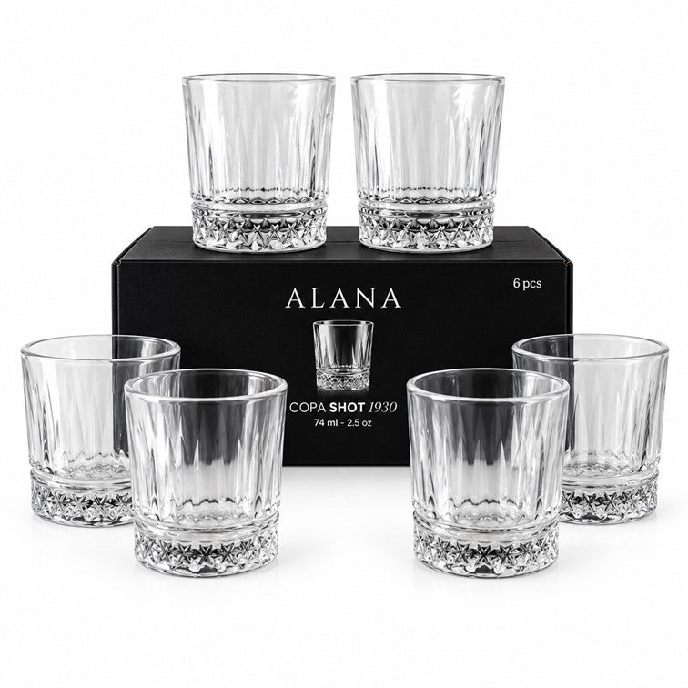 Set X6 Und de Copas Shot 1930 Alana Life de 74 Ml CAP040122