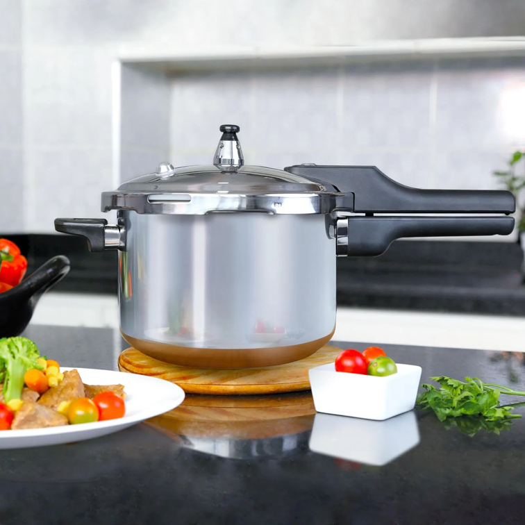 Olla a Presión Home Elements de 9L Con Tapa en Acero Inoxidable HEPC9LLSS